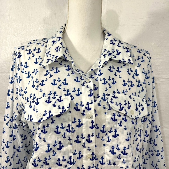 TOMMY HILFIGER ANCHOR PRINT BUTTON DOWN SHIRT (912) - Picture 1 of 14